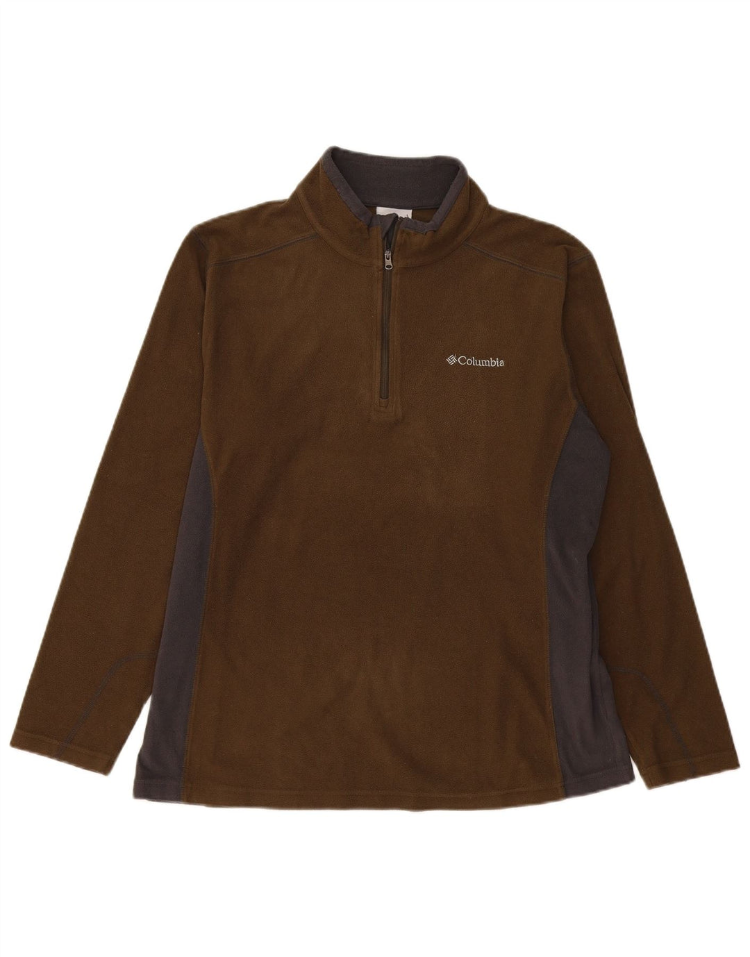 Columbia Jersey De Polar Con Cremallera Y Cuello Para Hombre Poliéster Color Block Grande Caqui