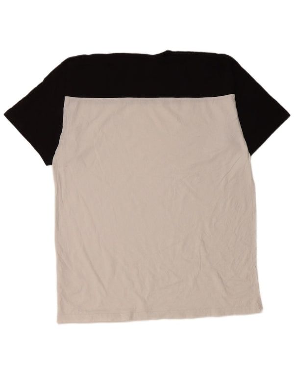 Vans Hombre Camiseta Top Large Blanco Colorblock Algodón