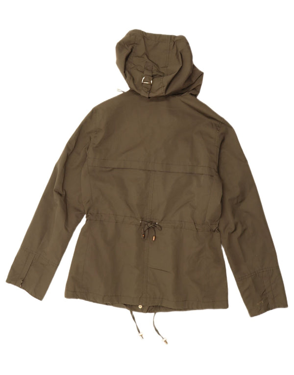 MASSIMO DUTTI Parka con capucha para mujer UK 46 Large Verde Poliéster