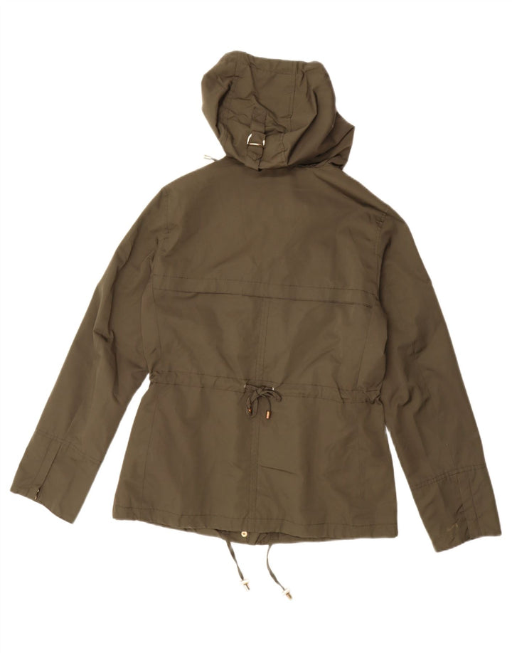 MASSIMO DUTTI Parka con capucha para mujer UK 46 Large Verde Poliéster