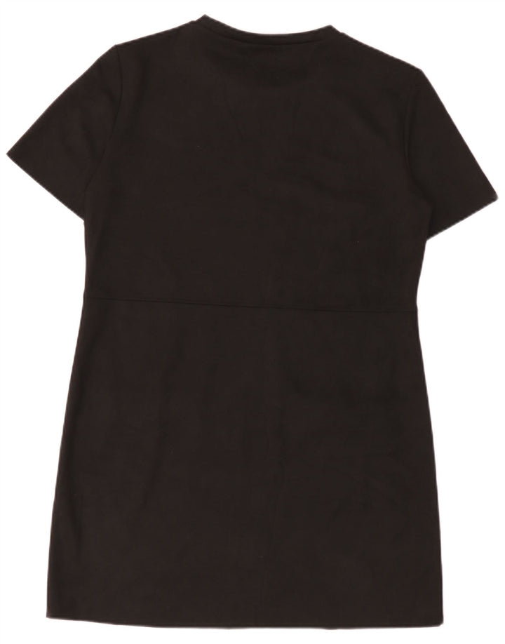 Zara Mujer Vestido Recto UK 44 Mediano Negro