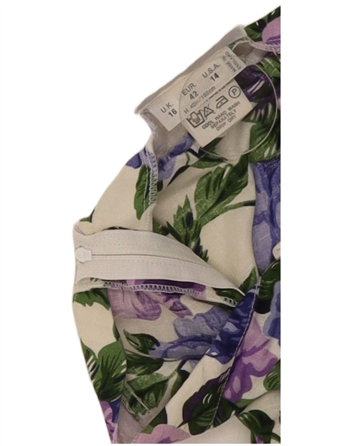 Simon Jeffrey Vestido sin Tirantes para Mujer UK 46 Grande Multicolor Floral