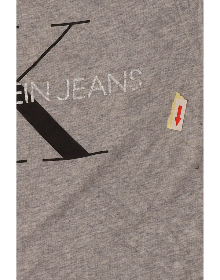 Calvin Klein Camiseta gráfica para mujer Top UK 18 XL Algodón gris