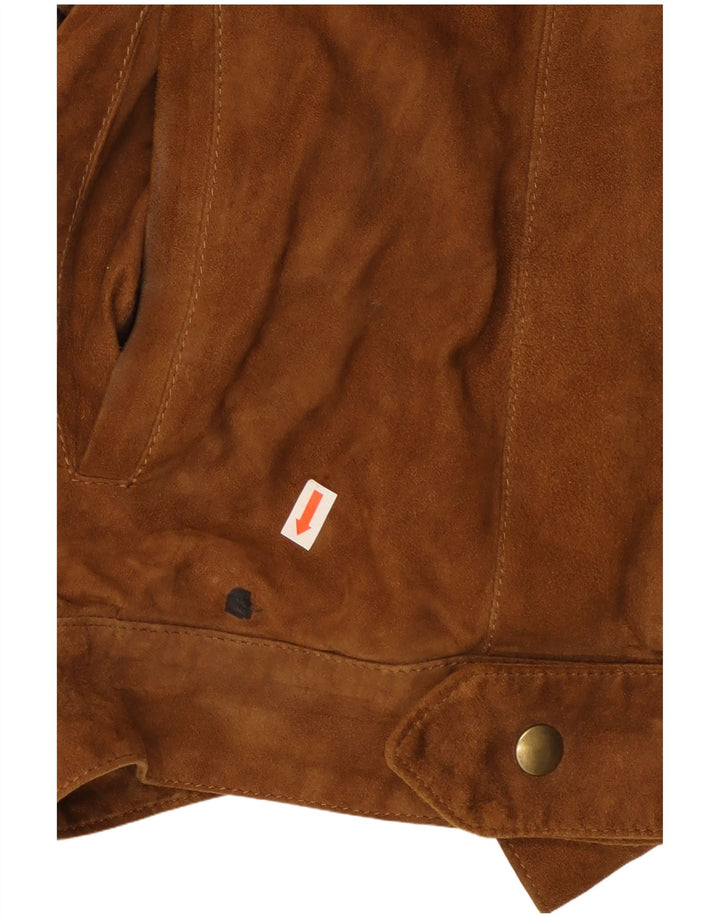 Chaqueta de ante vintage para hombre IT 48 Marrón medio