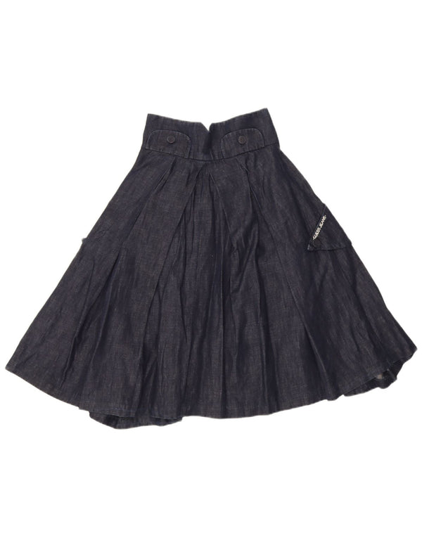 Guess Falda Acampanada De Mezclilla De Cintura Alta W26 Small Azul Marino