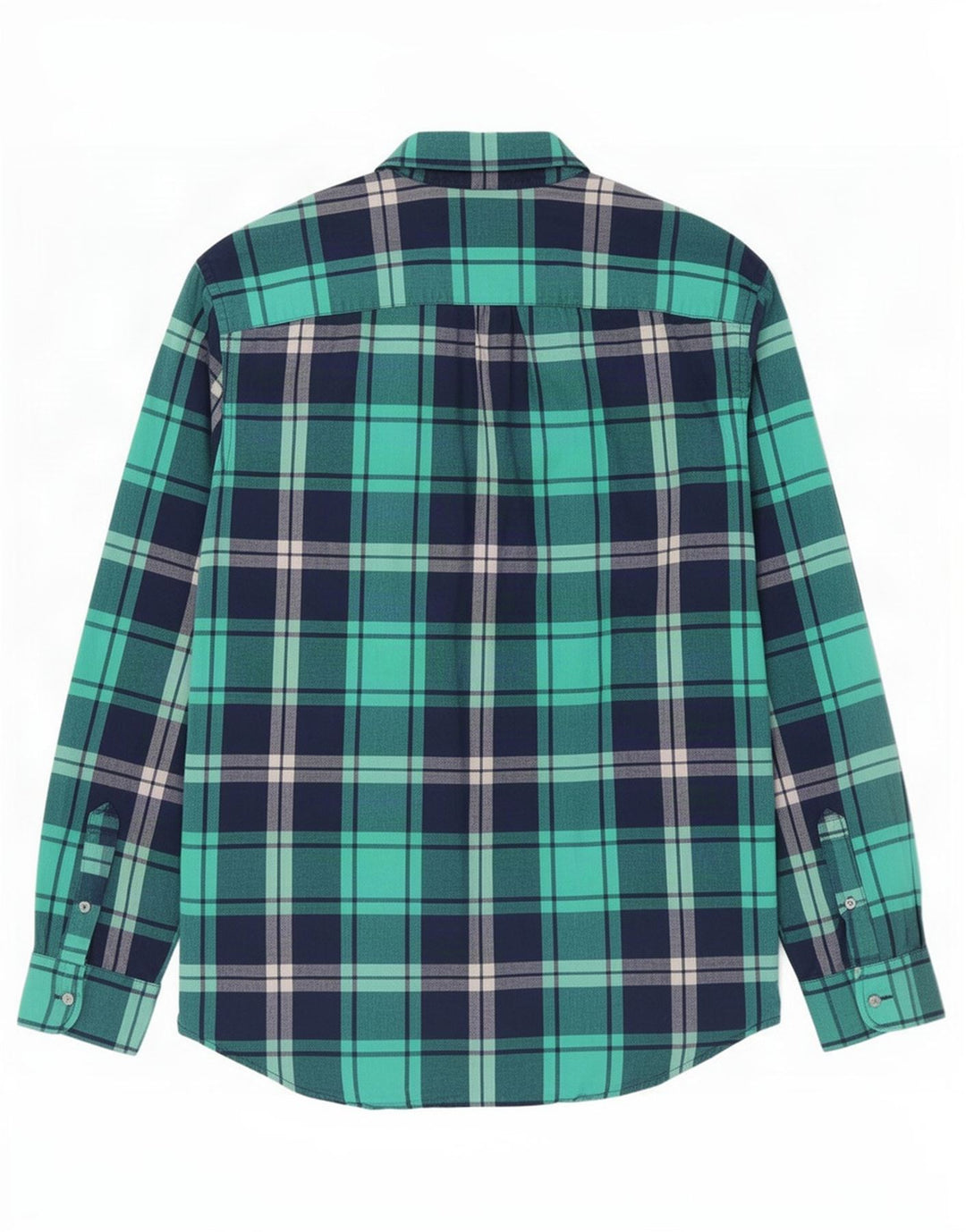 American Eagle Camisa Hombre XL Algodón Cuadros Verdes