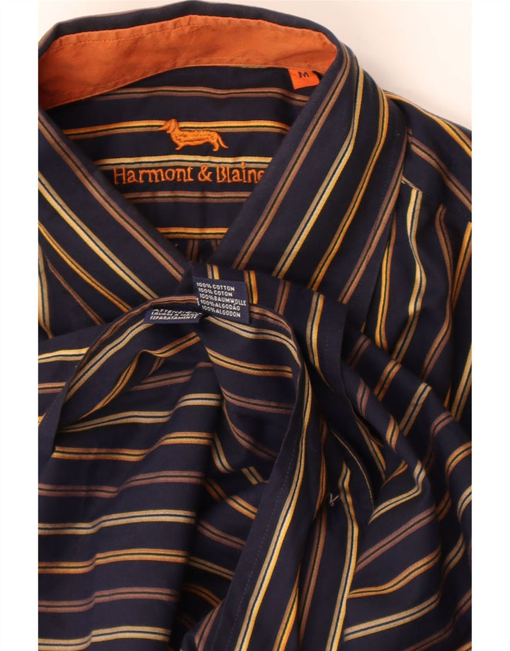 Camisa Harmont & Blaine Hombre Algodón Rayas Azul Marino Mediano