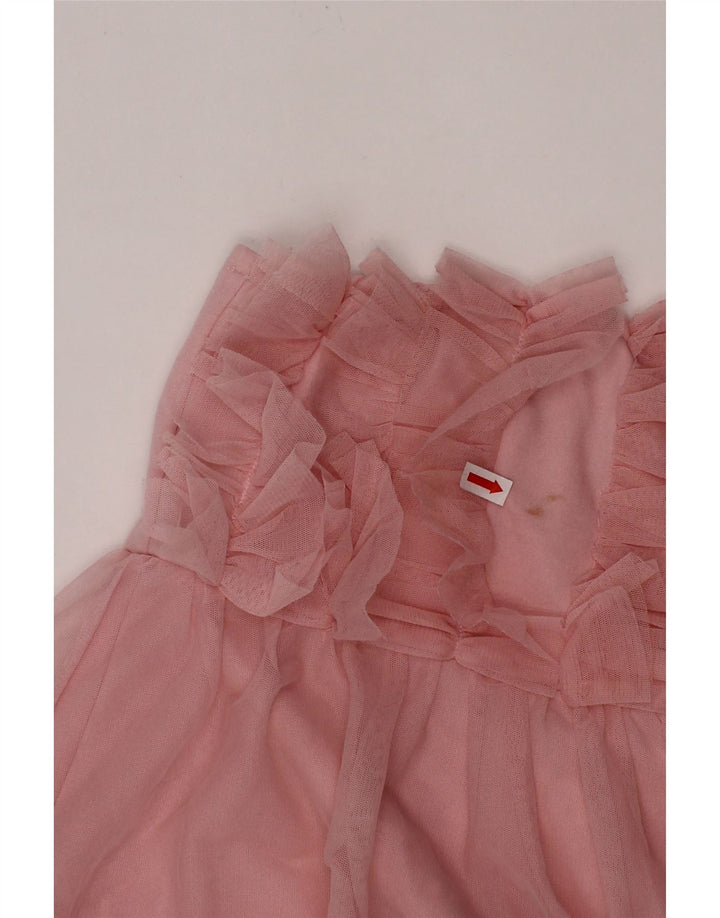 TERRANOVA Girls Halter Dress 6-7 Years Pink Polyester