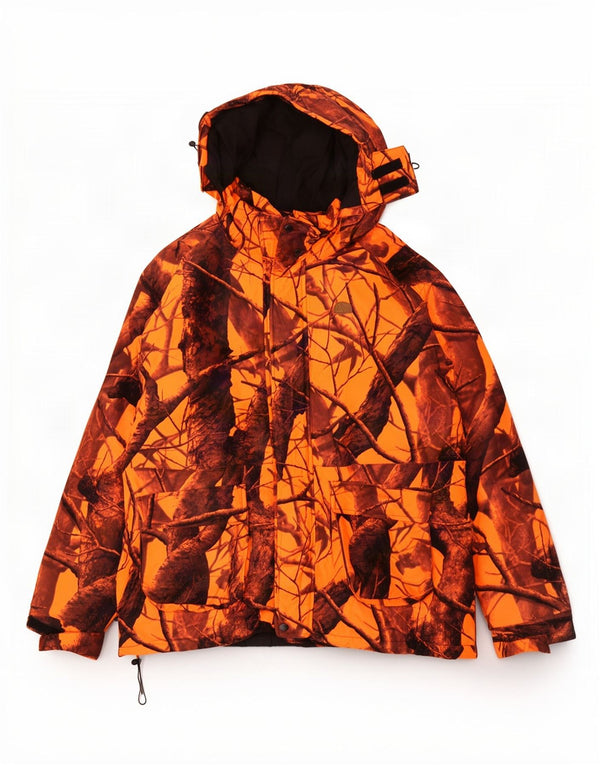 il Lago Chaqueta cortavientos con capucha de caza para hombre UK 44 2XL Camuflaje naranja