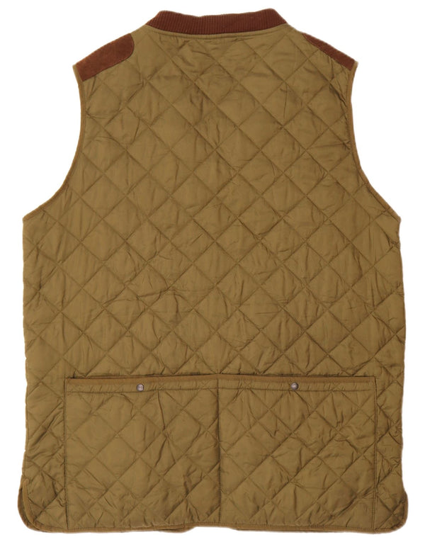 Chaleco acolchado Barbour para hombre UK 42 XL Poliamida color block caqui