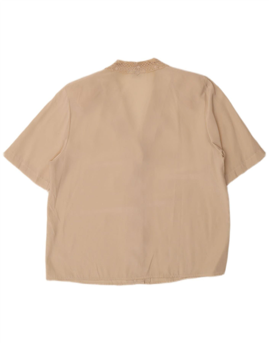PRIMAVERA FIRENZE Blusa de manga corta para mujer UK 40 XL Beige