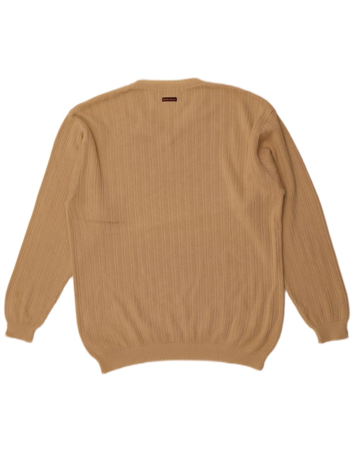 Marlboro Classics - Jersey con cuello en V para hombre, talla XL, algodón beige