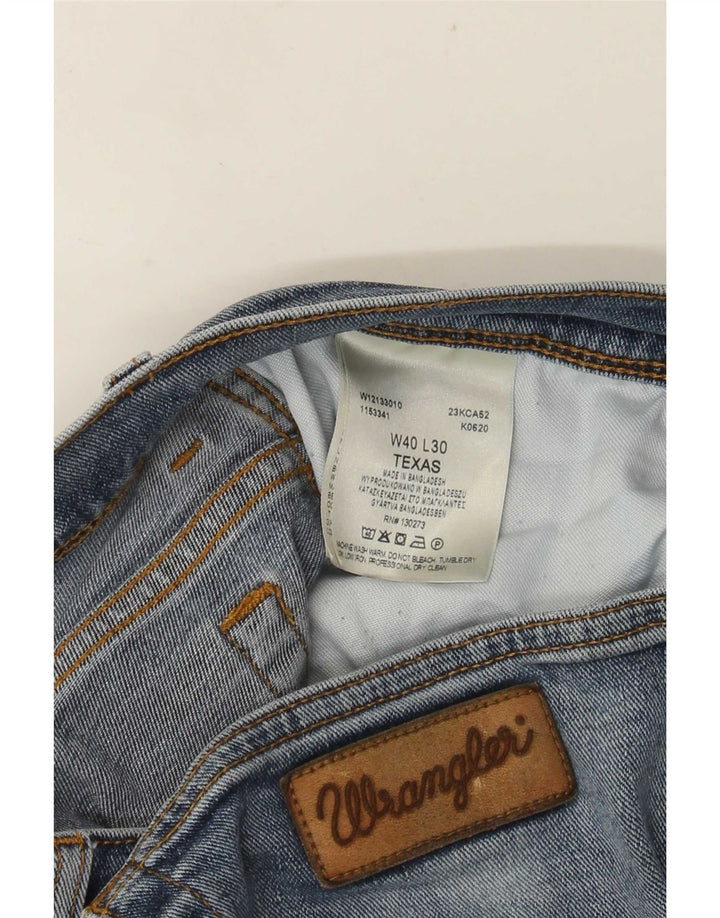 Wrangler Vaqueros Rectos Texas Para Hombre W40 L30 Algodón Azul