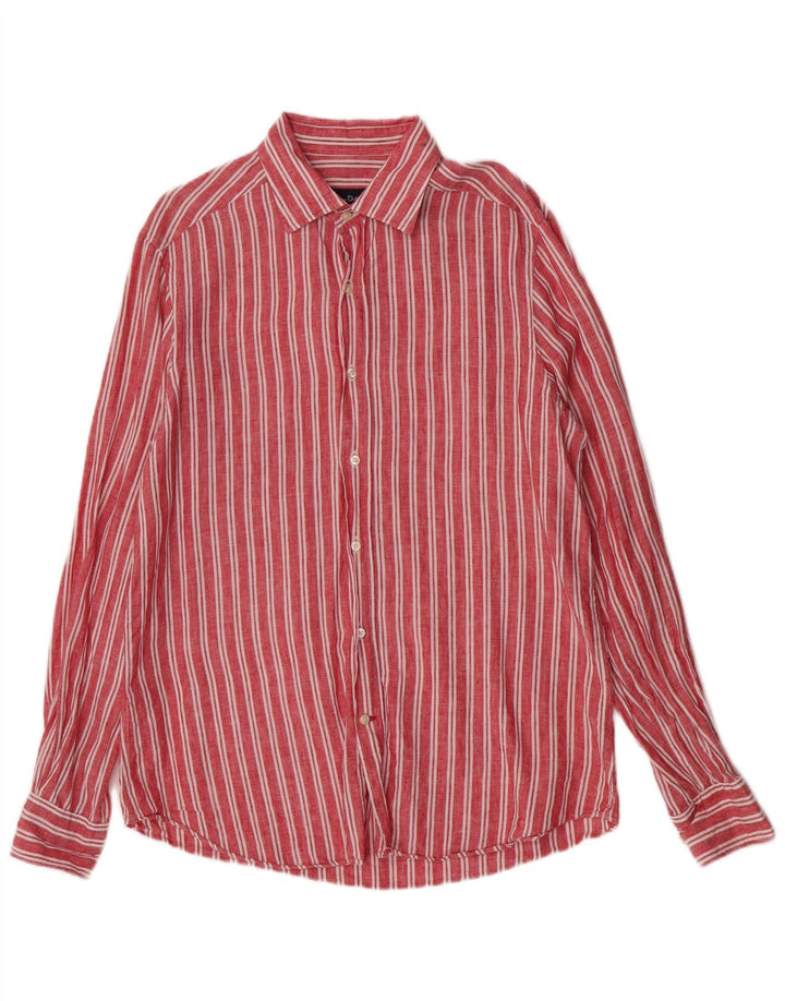 Camisa Massimo Dutti Hombre Large Rayas Rojas