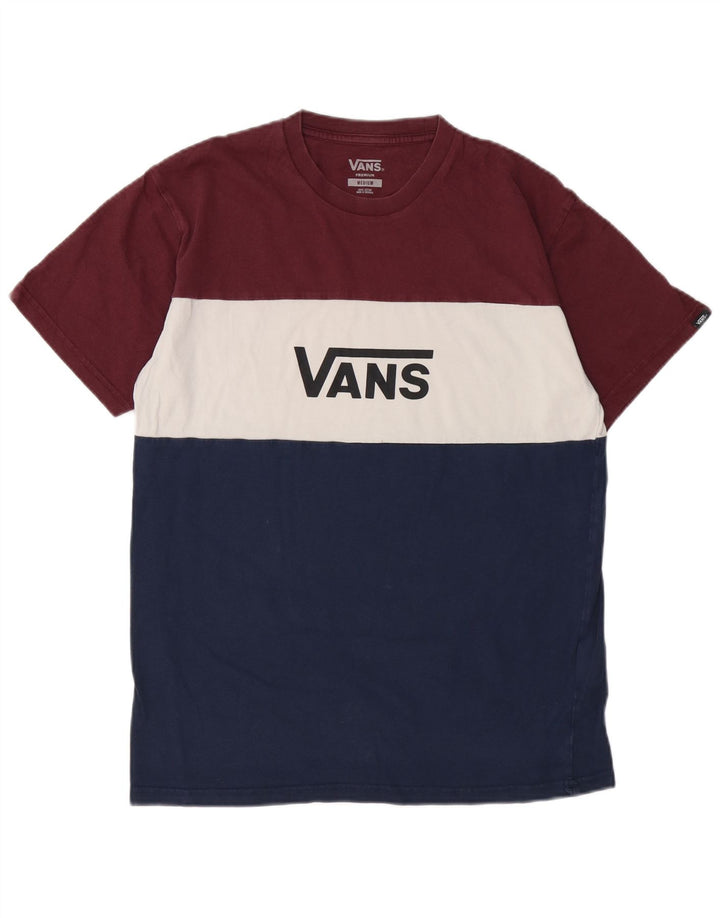 VANS Hombre Camiseta gráfica Top Medium Multicolor Colorblock Algodón