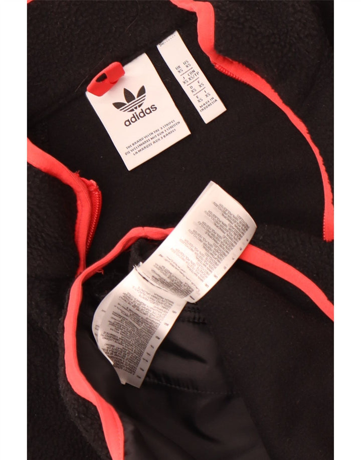 Adidas Chaqueta polar extragrande para mujer UK 6 XS Poliéster negro