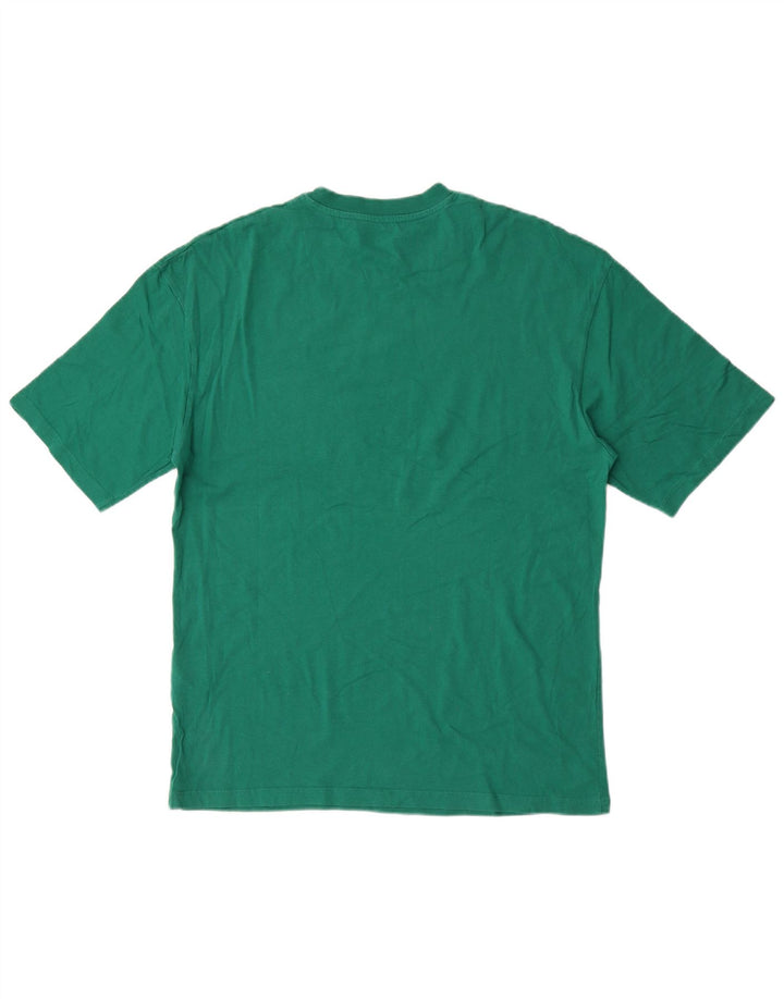 Jack & Jones Hombre Regular Camiseta Top Algodón Verde Medio