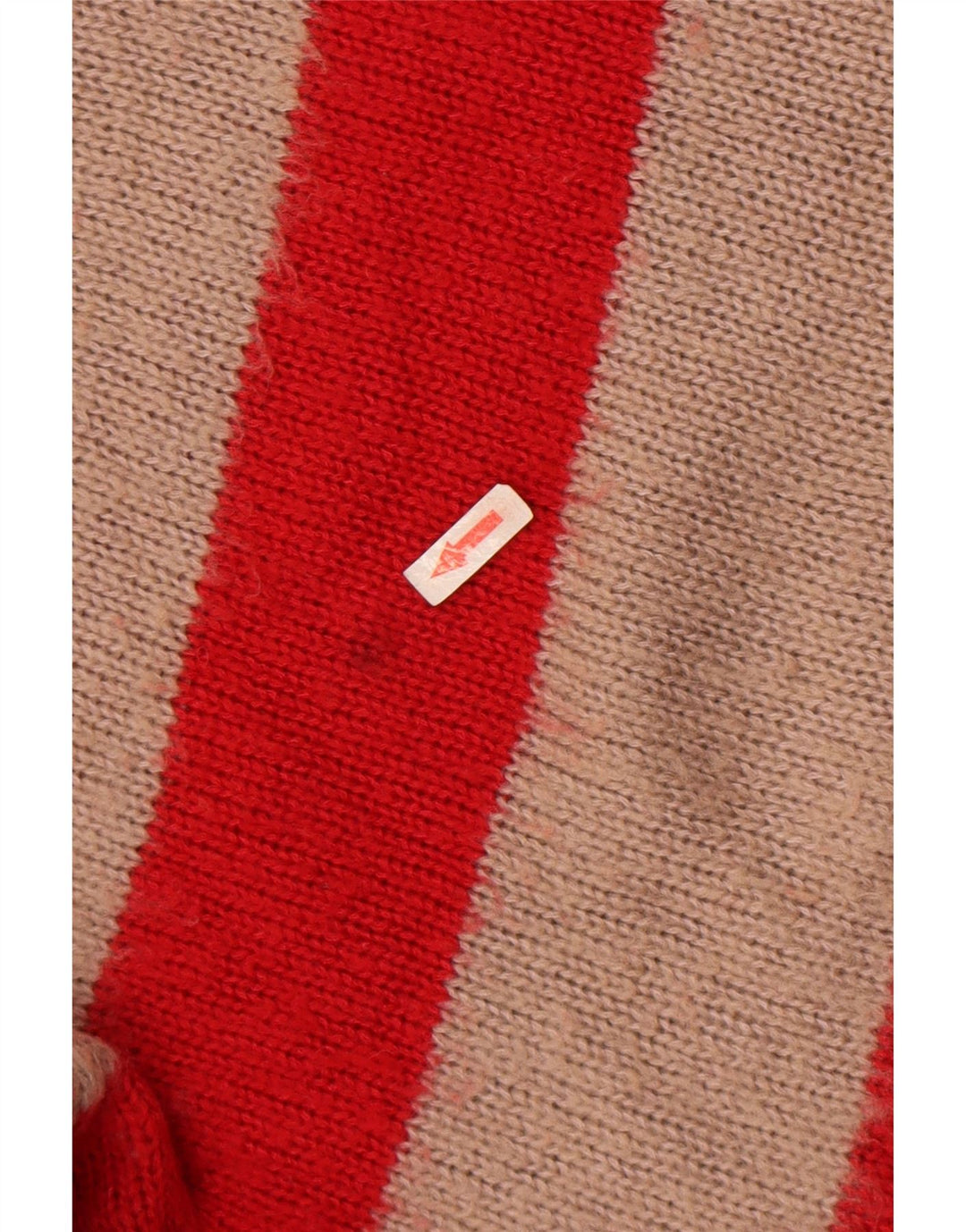All Saints Jersey de gran tamaño con cuello en V para hombre, acrílico a rayas rojas grandes