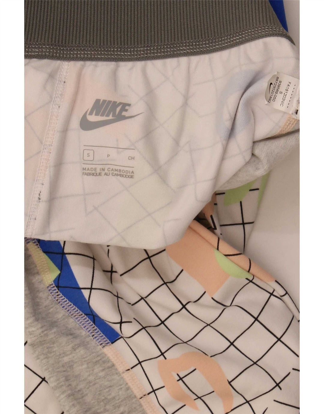 Nike Mujer Chándal Pantalones Joggers UK 8 Pequeño Gris Geométrico