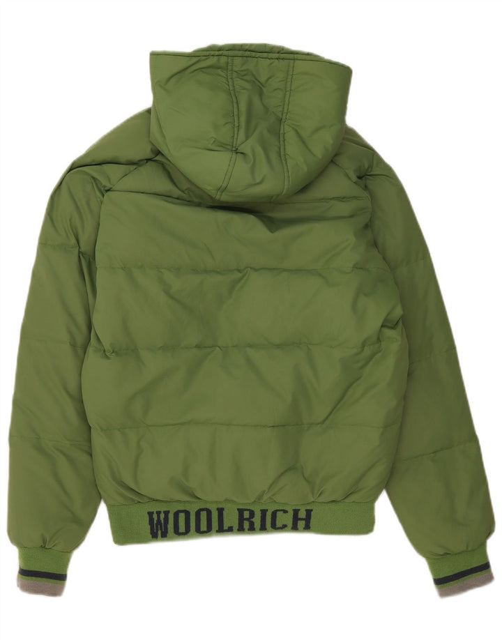 Woolrich Chaqueta acolchada con capucha y gráfico para niños 13-14 años Verde