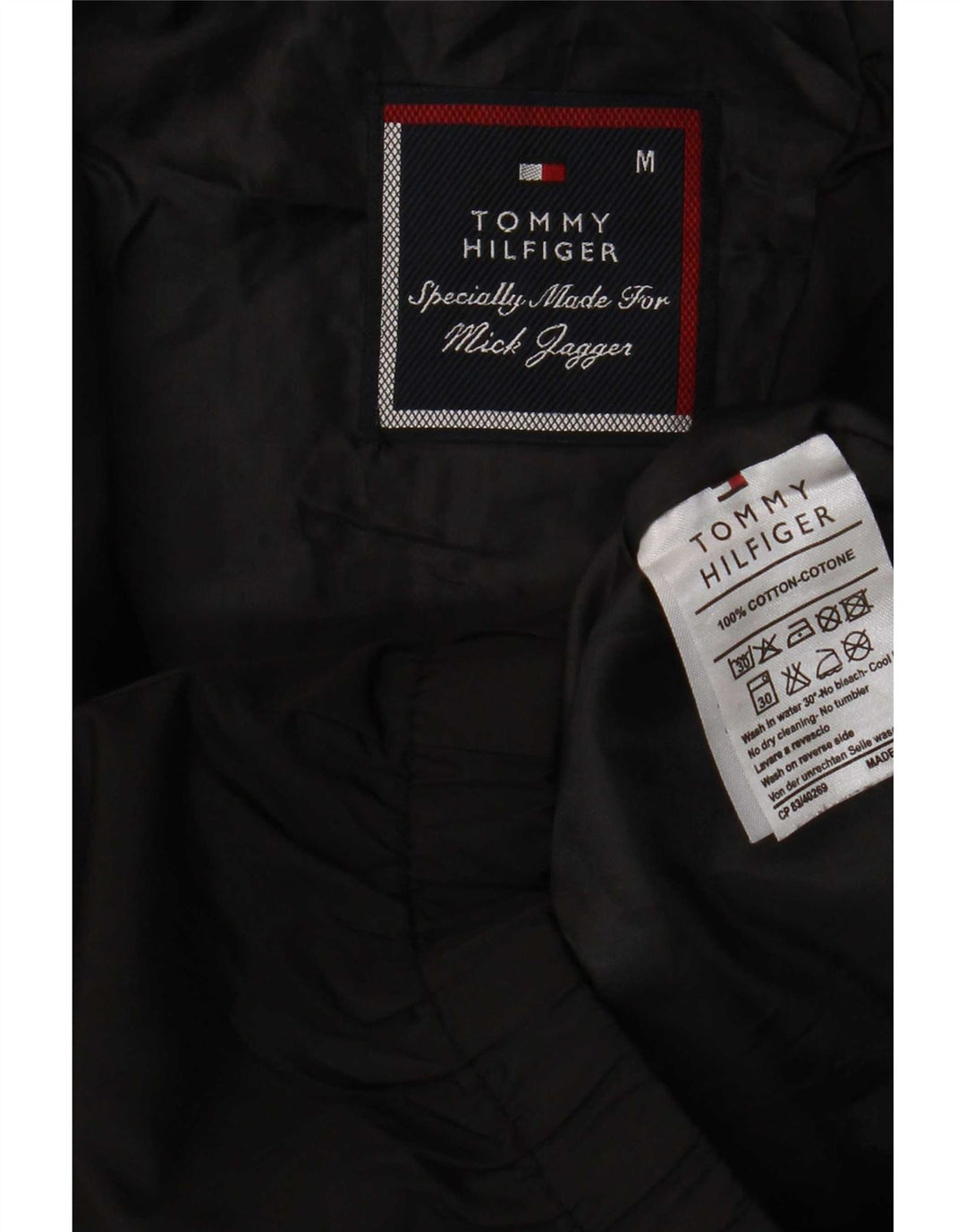 Tommy Hilfiger Chaqueta bomber con gráfico Mick Jagger para hombre Reino Unido 38 Mediano Negro