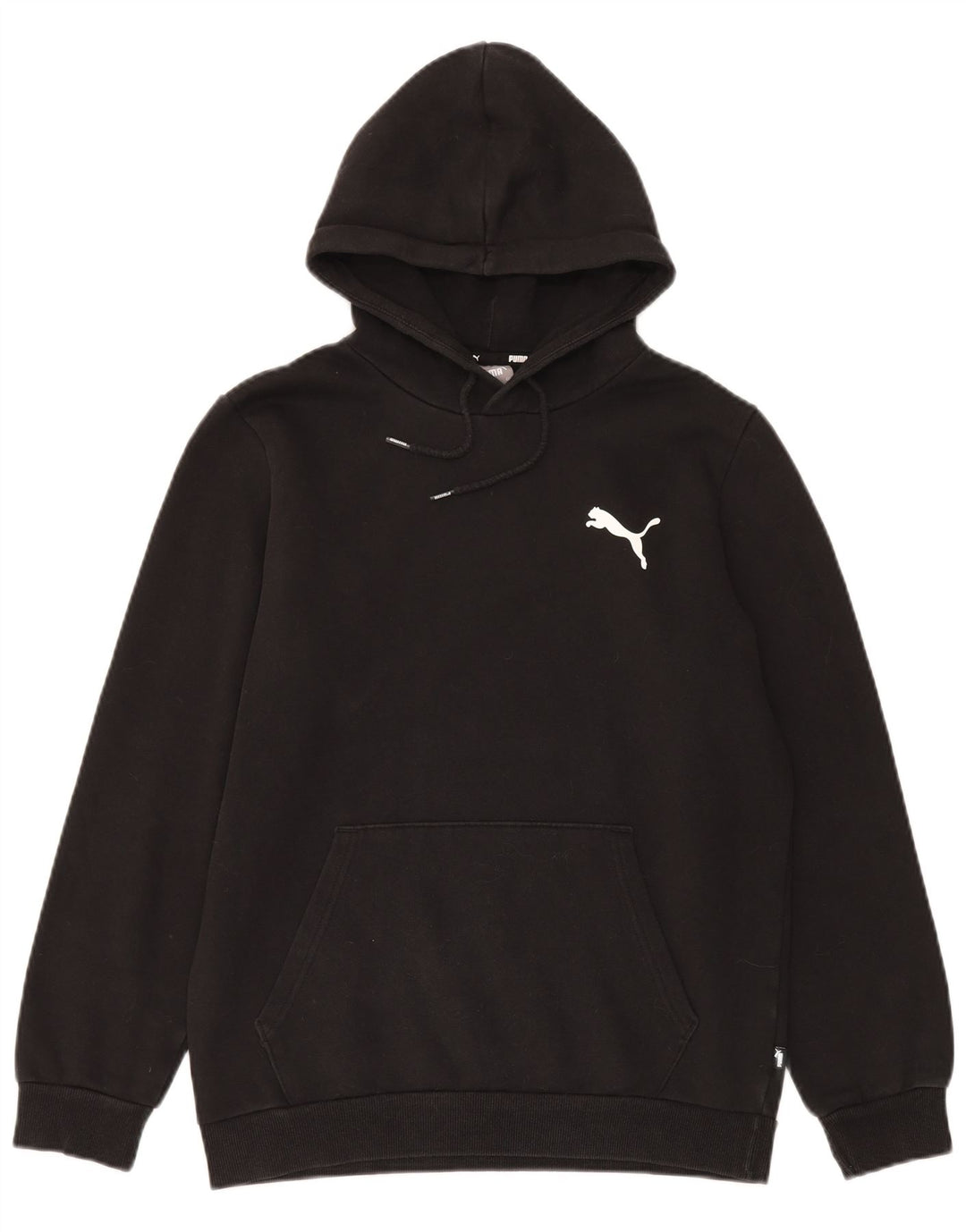 Puma - Sudadera con capucha para hombre, talla pequeña, algodón negro