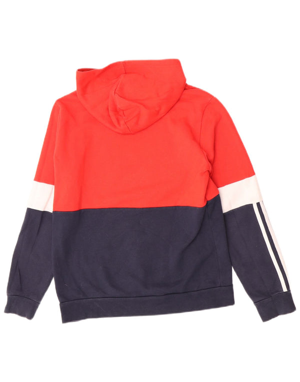 Adidas - Sudadera con capucha para niño (13-14 años), color rojo, algodón