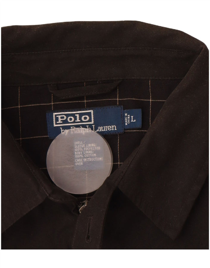 POLO RALPH LAUREN Chaqueta bomber para hombre UK 40 Grande Algodón negro