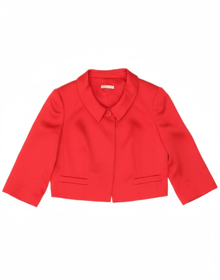 BERKERTEX  Womens 3/4 Sleeve Bolero Jacket UK 12 Medium  Red Polyester