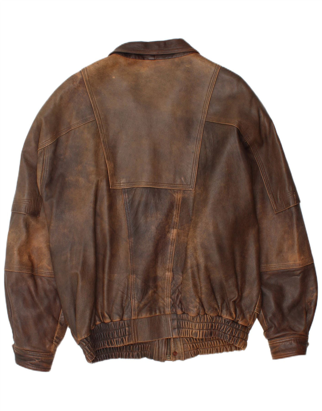 Chaqueta de cuero vintage para hombre IT 58 4XL cuero marrón