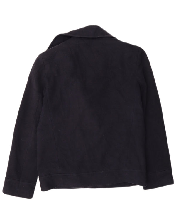 Marks & Spencer Chaquetón para mujer UK 10 Small Lana azul marino
