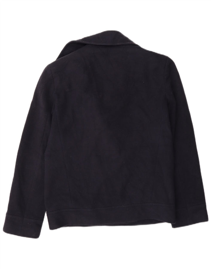 Marks & Spencer Chaquetón para mujer UK 10 Small Lana azul marino