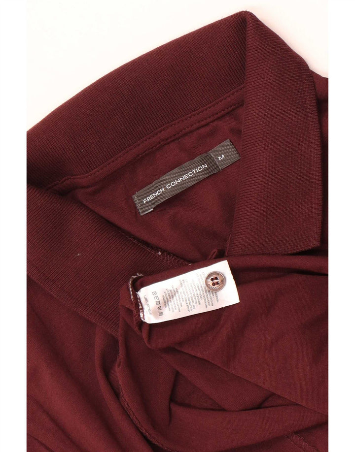 French Connection Polo para hombre de algodón granate medio