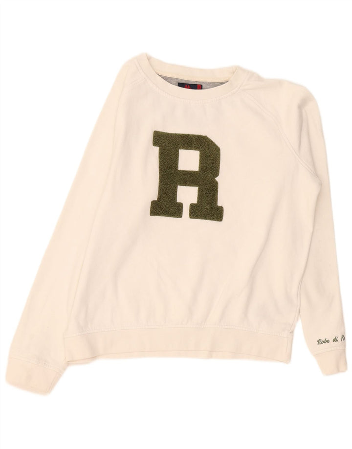 Kappa - Sudadera gráfica para mujer, talla 40, talla grande, algodón blanco