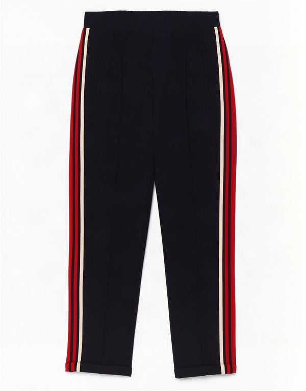 Zara Mujer Pantalón Casual Recto Small W26 L25 Poliéster Azul Marino