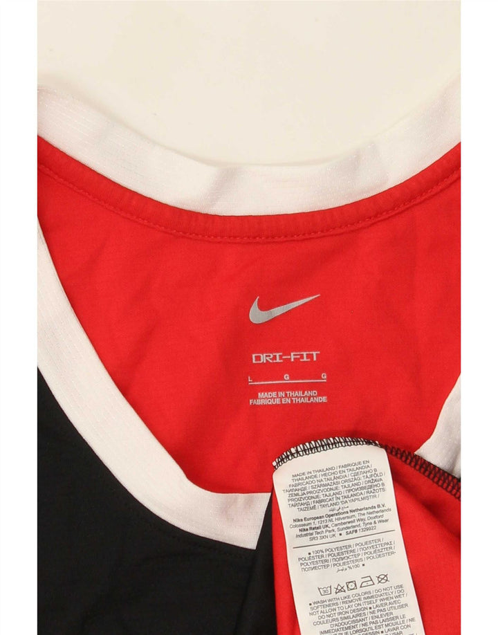 Nike - Camiseta sin mangas con gráfico para hombre, talla grande, color rojo, poliéster