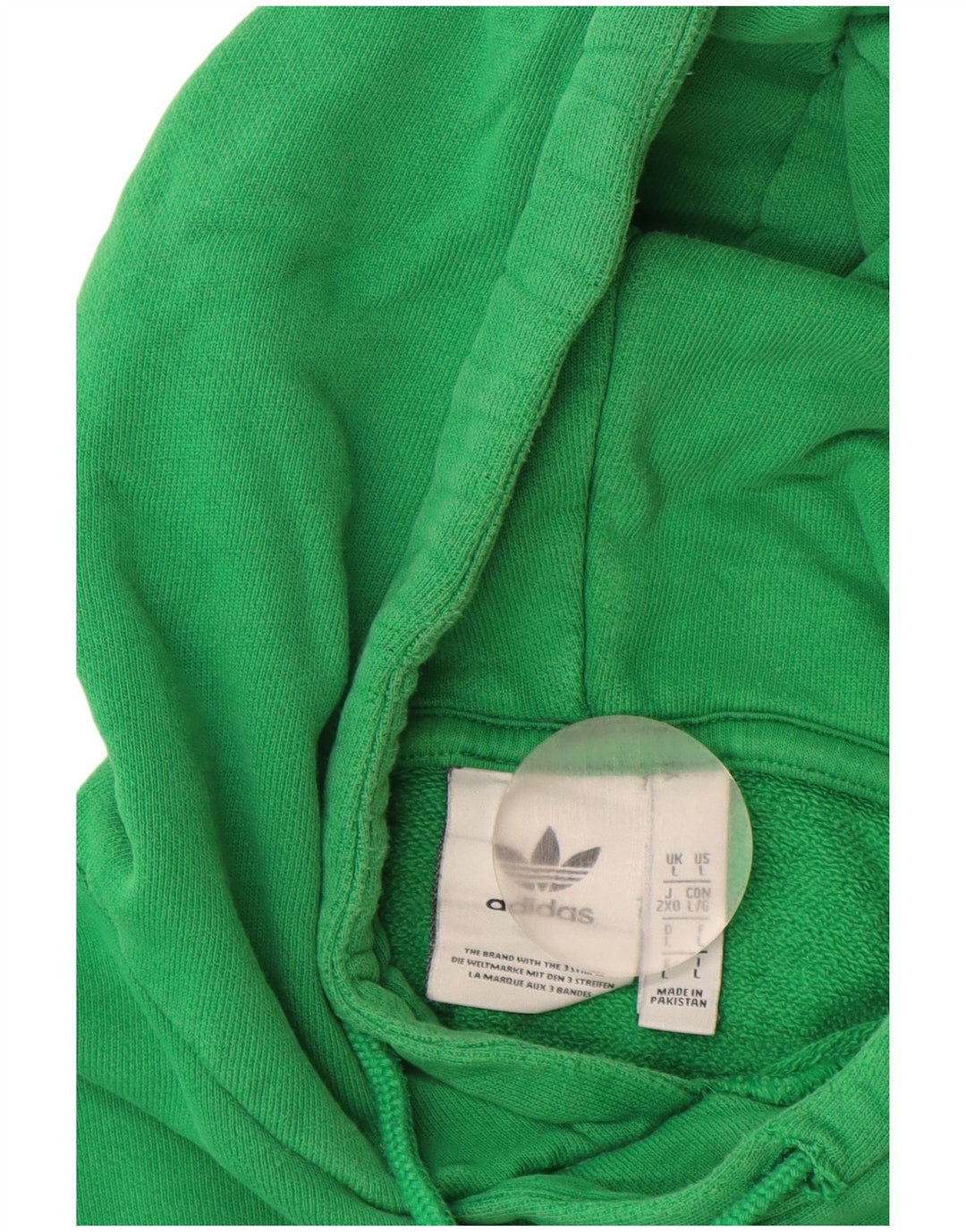 ADIDAS Sudadera con capucha gráfica para hombre Jersey grande de algodón verde