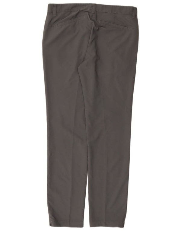 Adidas Hombre Slim Chino Pantalones W32 L32 Gris Poliéster