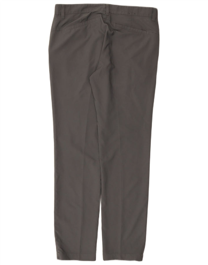 Adidas Hombre Slim Chino Pantalones W32 L32 Gris Poliéster