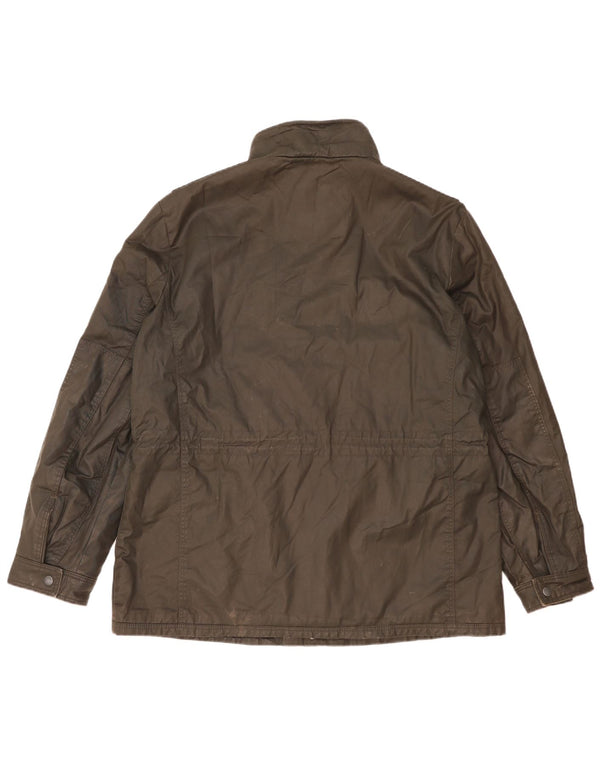Marks & Spencer Chaqueta de algodón encerado Blue Harbor para hombre UK 42 XL Algodón caqui