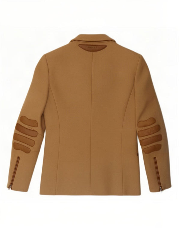 Prada Chaqueta Blazer De 3 Botones Para Mujer IT 38 XS Clásico De Lana Beige