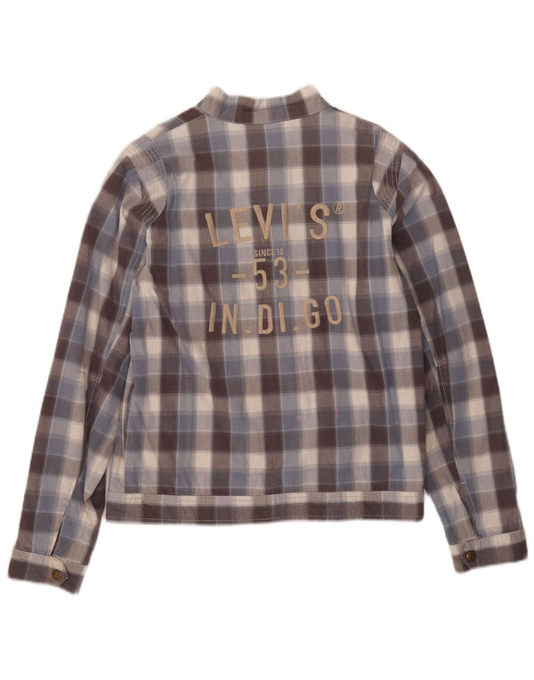 Levi's Chaqueta bomber estampada para niños 13-14 años Azul a cuadros