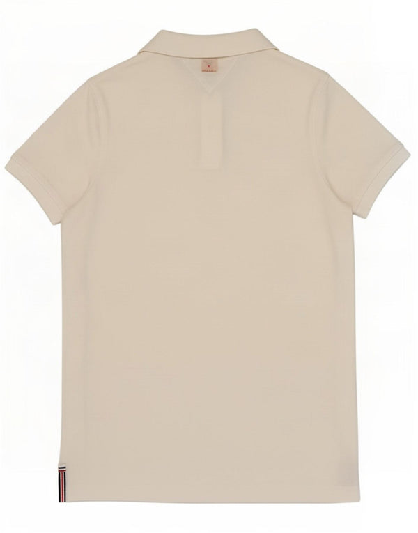Tommy Hilfiger Mens Slim Fit Polo Shirt Small White Cotton