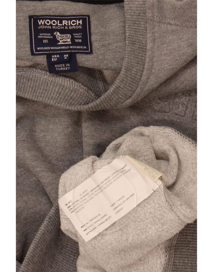 Woolrich Hombre Sudadera Gráfica Jersey Pequeño De Algodón Moteado Gris