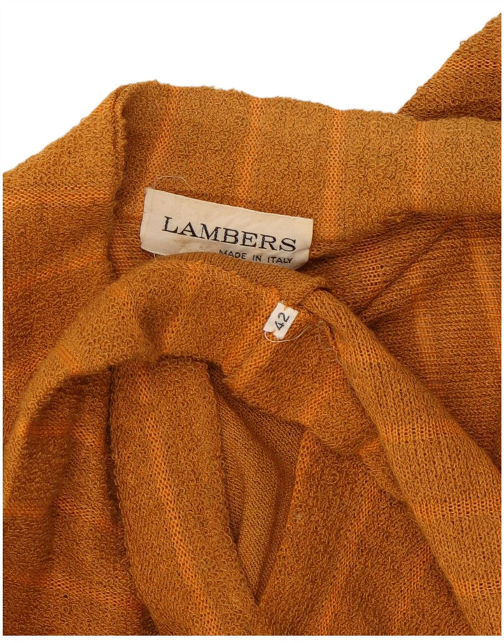 Lambers Suéter tipo cárdigan largo para mujer IT 42 Rayas naranja medianas