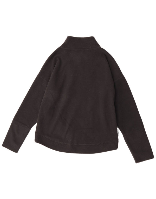 Under Armour Jersey de forro polar con cuello con cremallera y gráfico para mujer, talla 40, talla M, color negro
