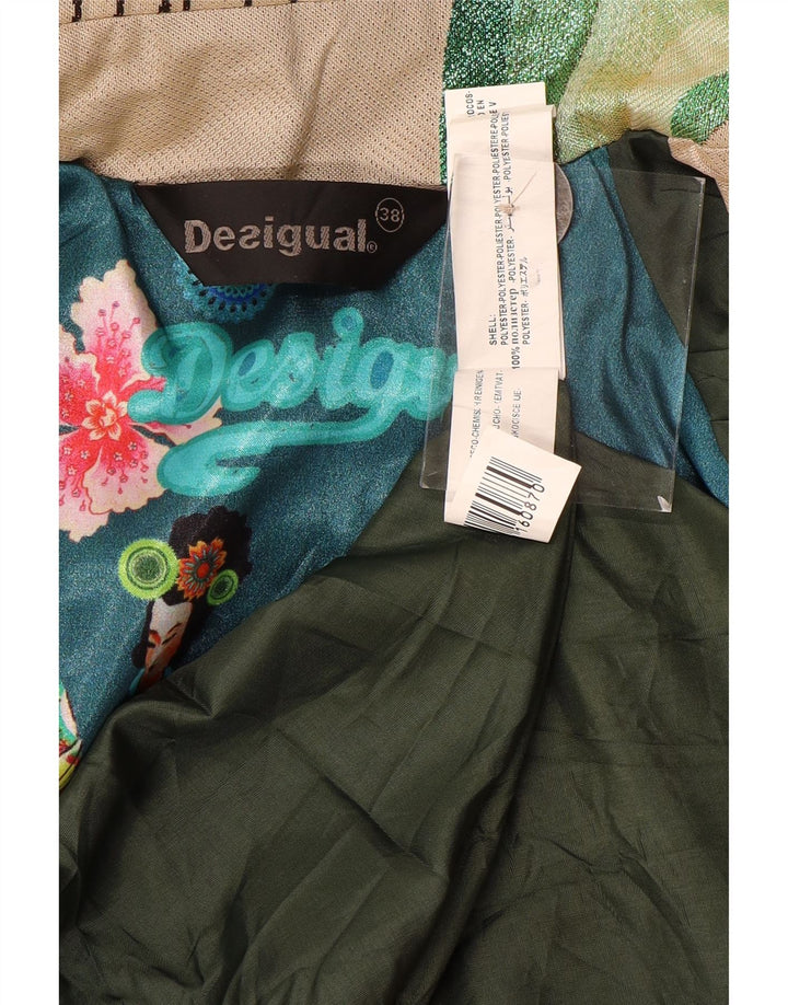 Desigual Gabardina gráfica para mujer EU 38 Poliéster geométrico beige medio