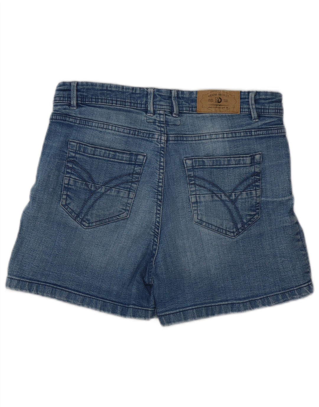 Dack's Pantalones cortos de mezclilla ajustados para mujer IT 46 Large W30 Algodón azul