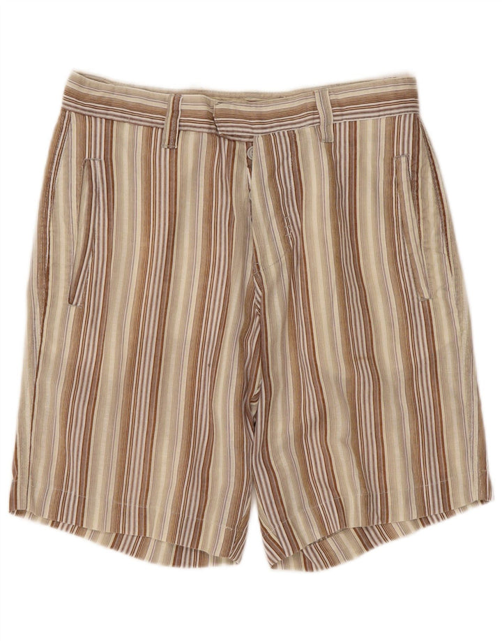 Meltin' Pot Pantalones cortos chinos para mujer W29 Algodón de rayas multicolor mediano