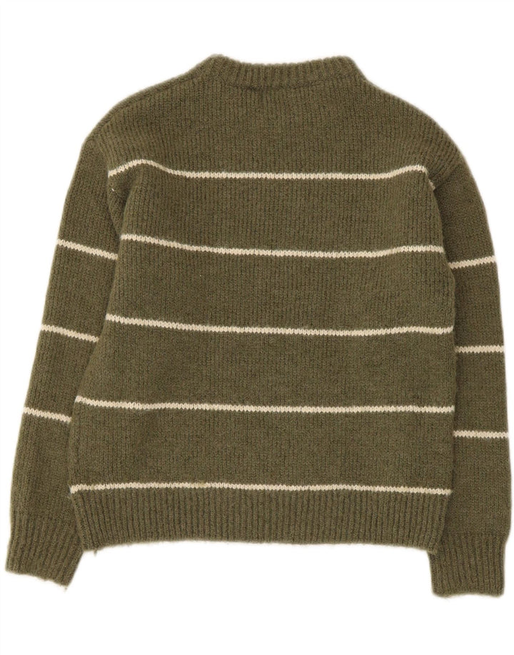 Zara Jersey Niño Cuello Redondo 8-9 Años Caqui Rayas Poliéster